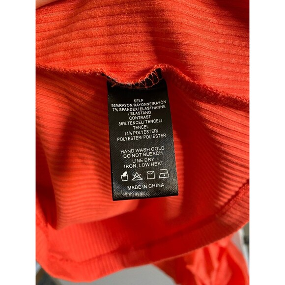 Anthropologie Sunday in Brooklyn One Shoulder Top Medium NWT Orange - Picture 8 of 12